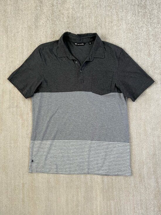 Travis Mathew Other - Travis Mathew Pima Cotton Stripe Short Sleeve Polo Shirt Top M